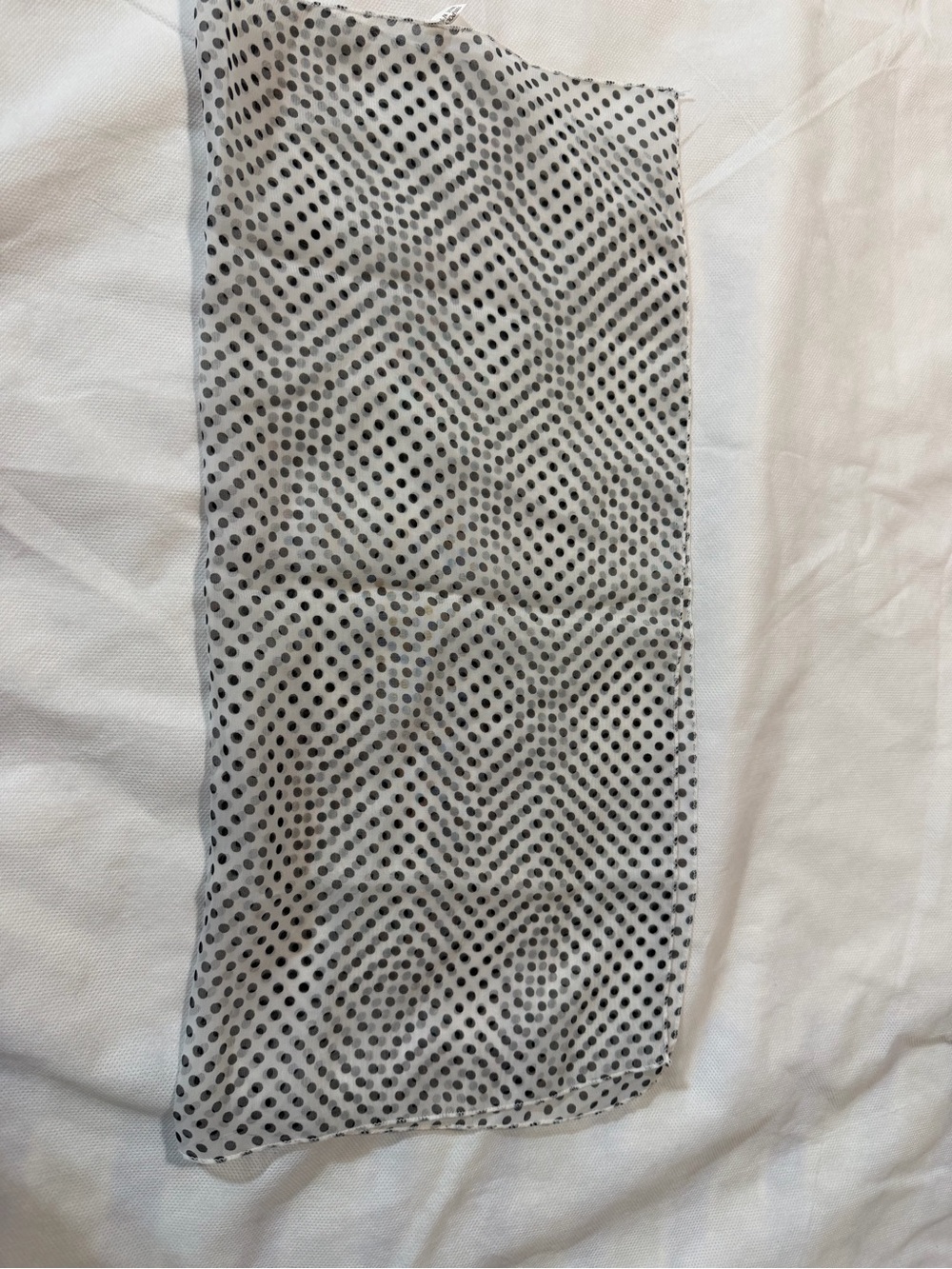 Sheer Polka Dot Scarf in Black and White